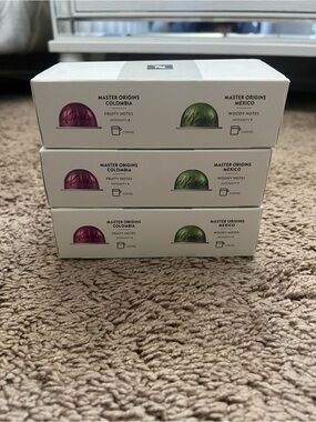 Nespresso Master Origins Colombia & Mexico Boxes - Pink & Green Capsules